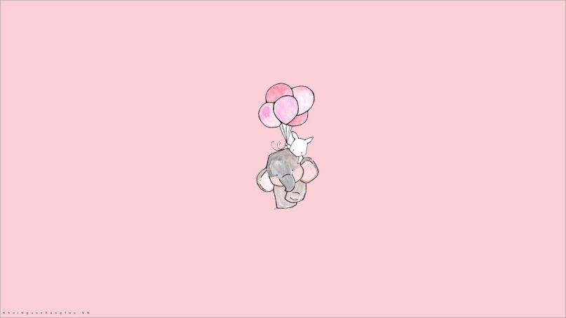 Những hình nền máy tính dễ thương màu hồng - Hình số 10