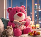 Những hình nền gấu dâu cute 3d - Hình số 7