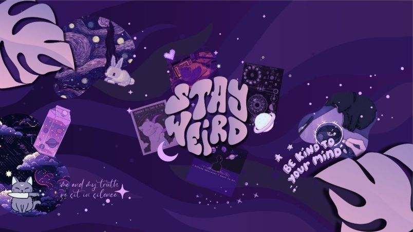 Những hình nền máy tính cute màu tím - Hình số 9