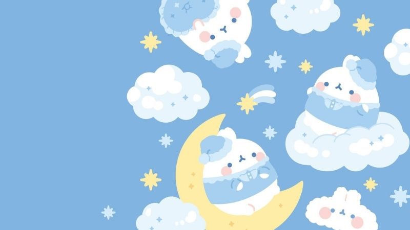 Những hình nền máy tính cute màu xanh - Hình số 3