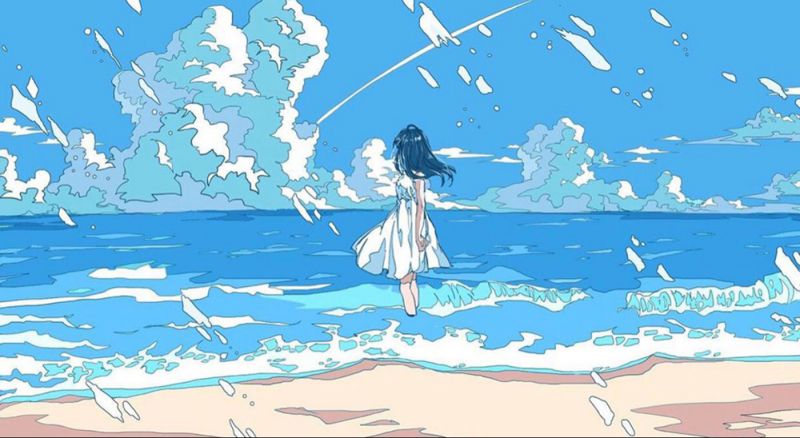 Những hình nền máy tính cute màu xanh - Hình số 6