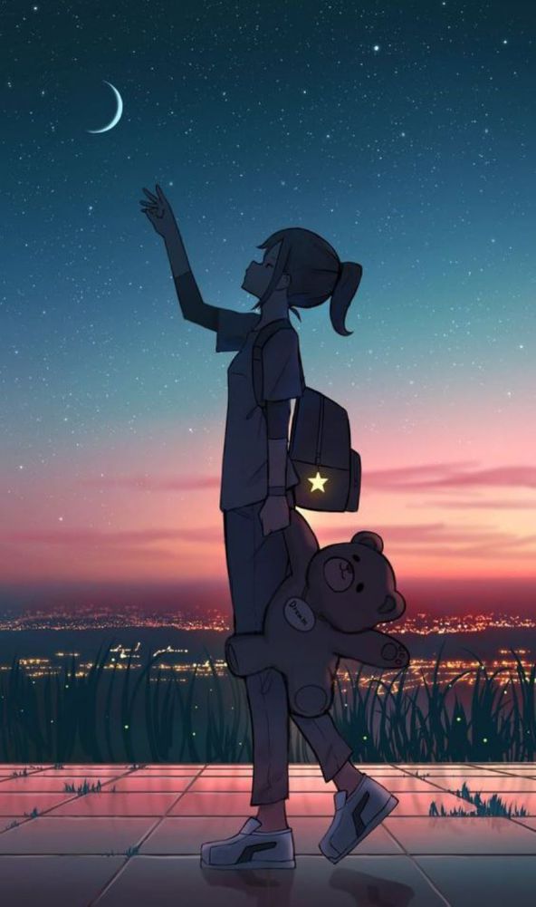 Những hình nền điện thoại anime buồn - Hình số 3