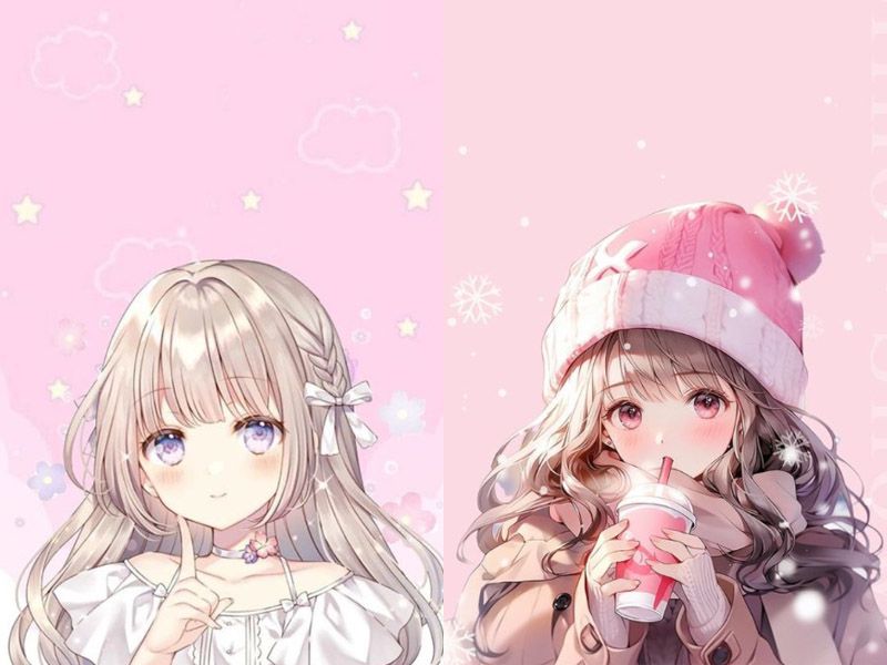 Những hình nền anime nữ màu hồng - Hình số 7