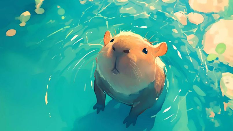 Những hình nền capybara vô tri cute - Hình số 2