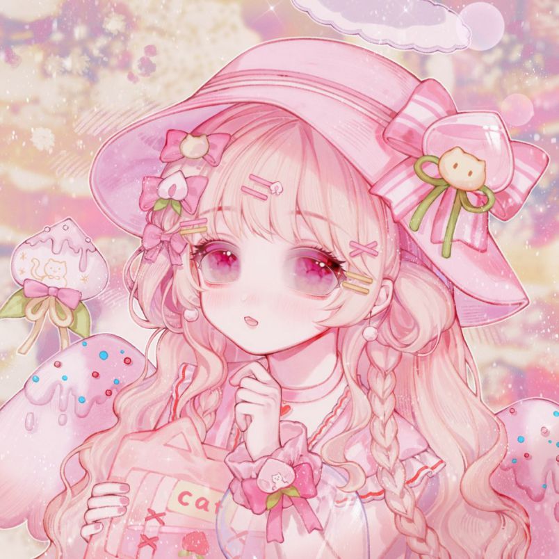 Những hình nền anime cute màu hồng - Hình số 3