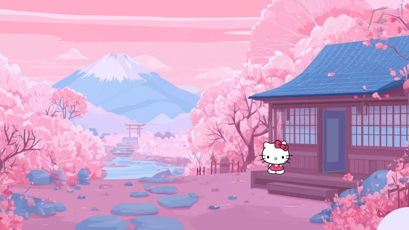 Những hình nền anime cute màu hồng - Hình số 5
